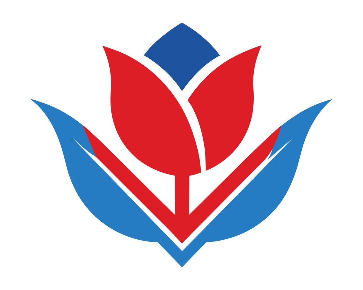 ein Logo Das enthält ein Tulpe Zahl Vektor Illustration