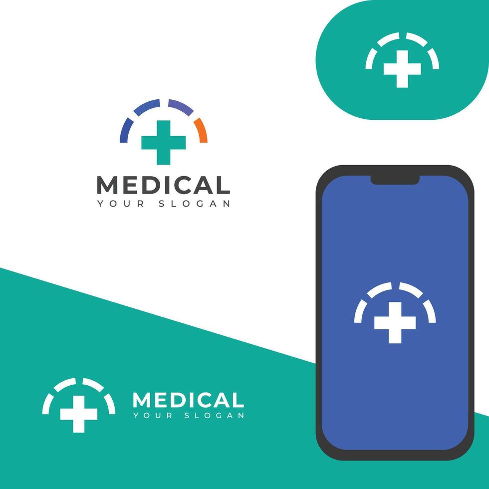 kreativ modern medicinsk logotyp design. vektor