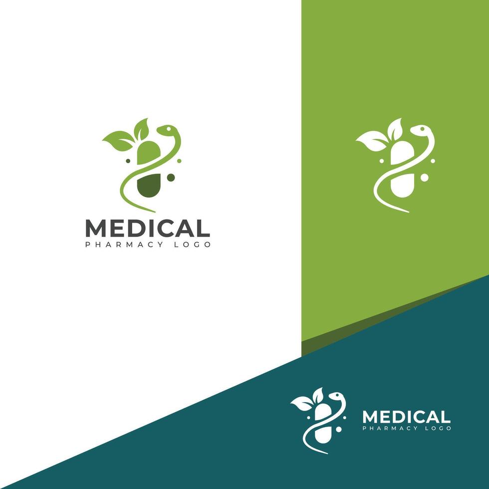 kreativ medizinisch Apotheke Logo Design Vektor Vorlage.