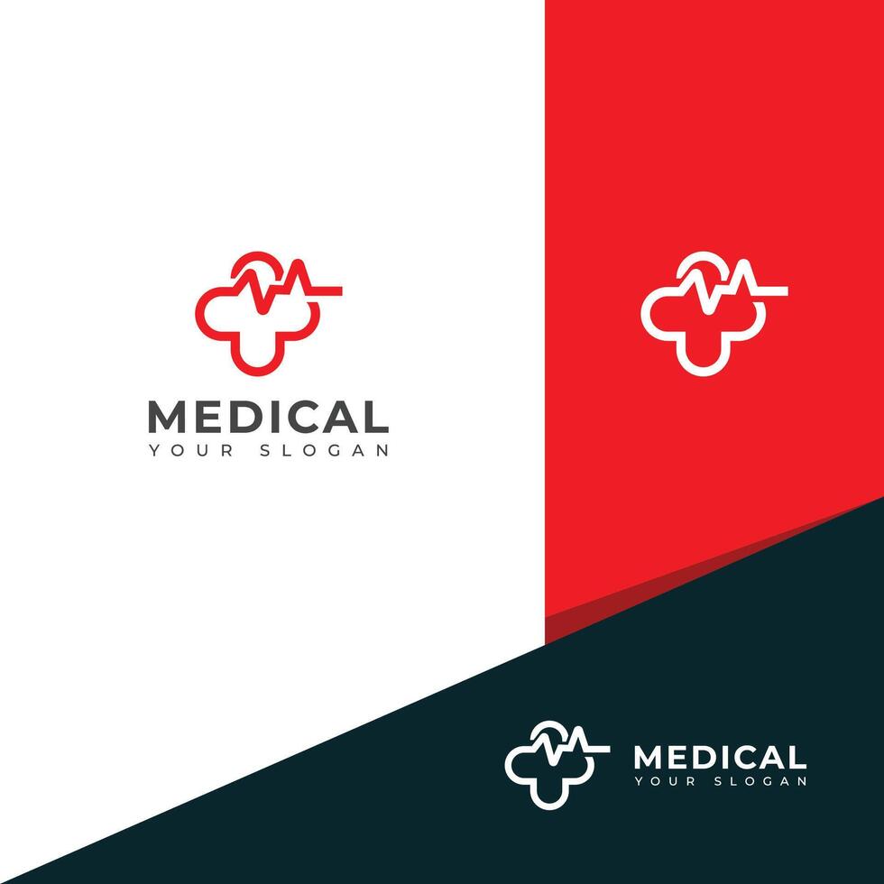 kreativ modern medicinsk logotyp design. vektor