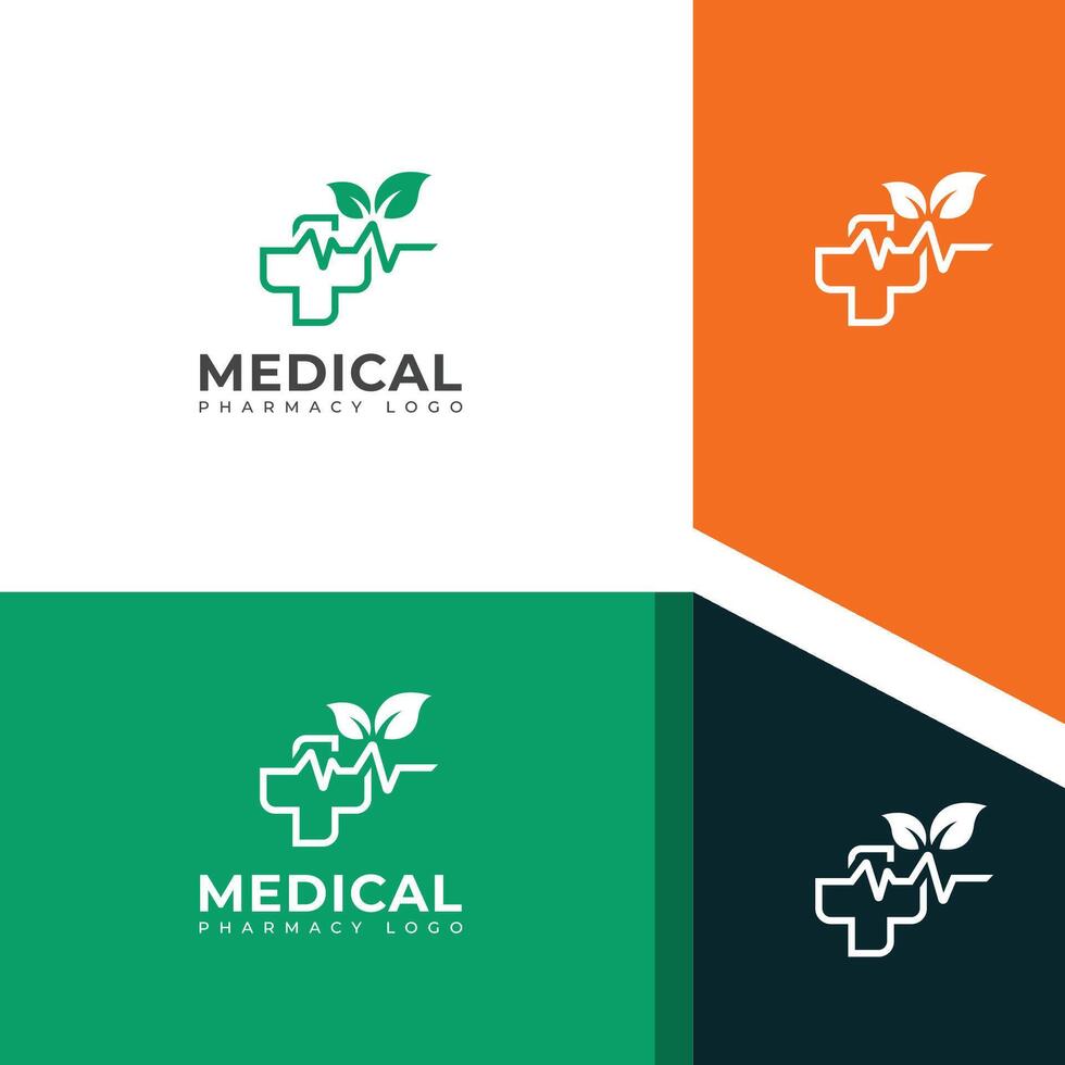 kreativ medizinisch Apotheke Logo Design Vektor Vorlage.