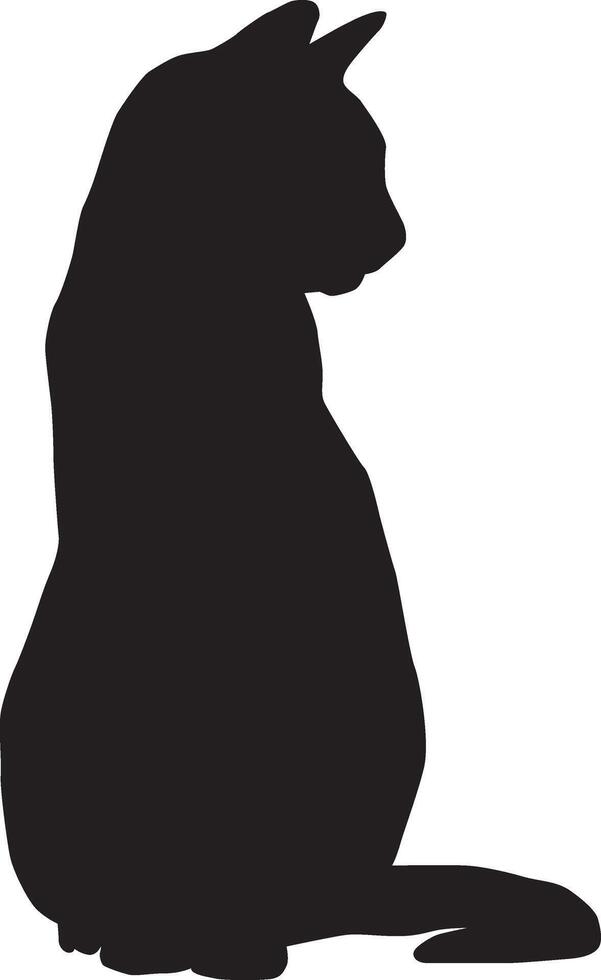 Silhouette von ein Katze voll Körper Illustration vektor