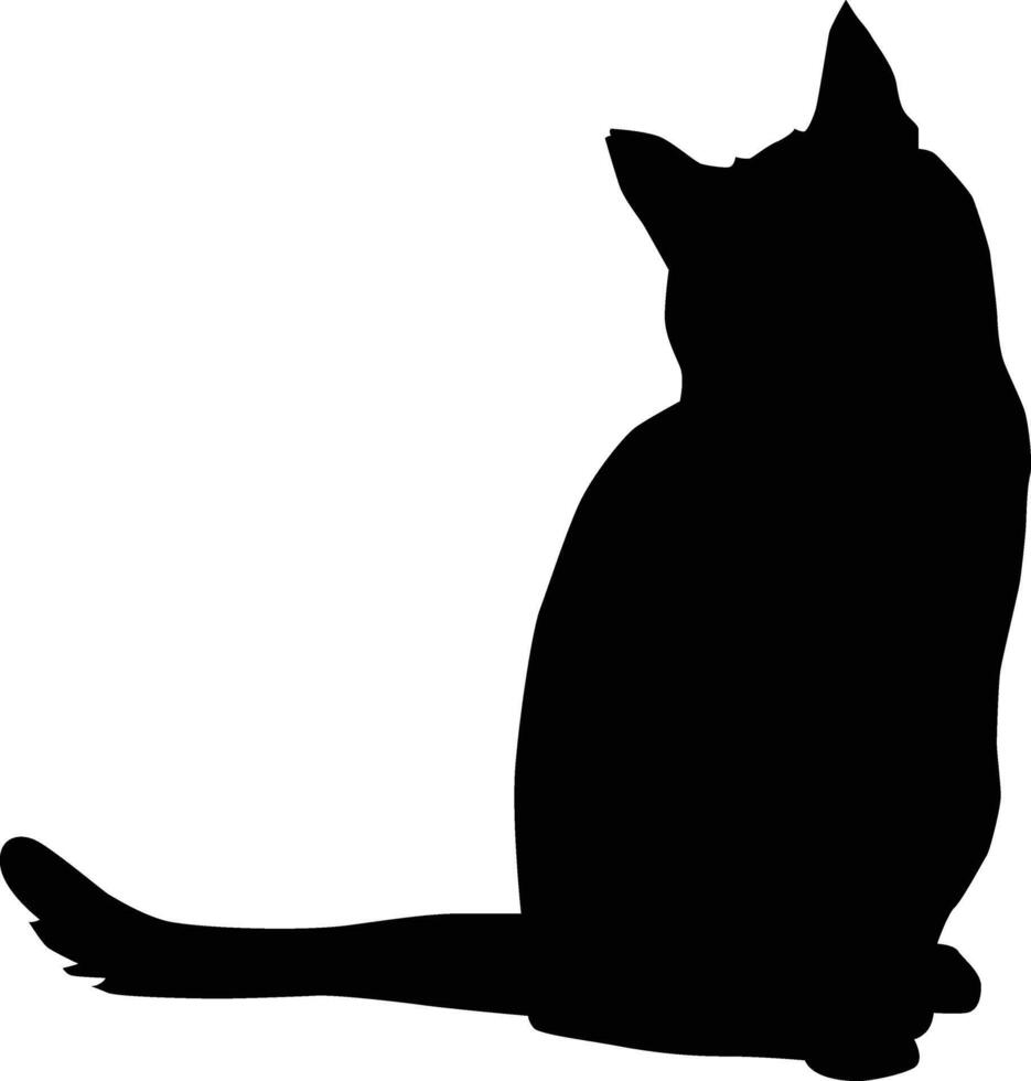 silhuett av en katt full kropp illustration vektor