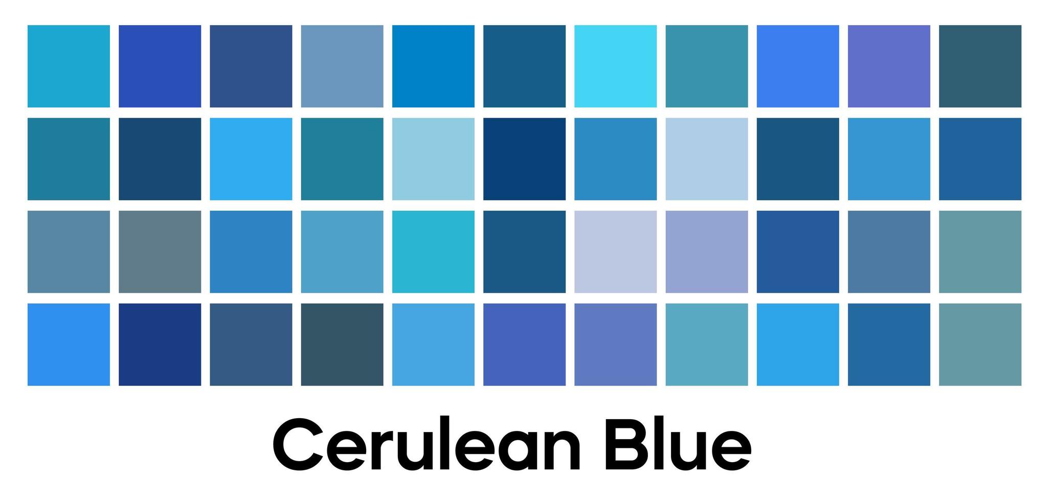 moderne blaue Farbe, Vektorpalettensatz. himmelblau-, indigo- und türkisfarbene Vorlagensammlung. vektor