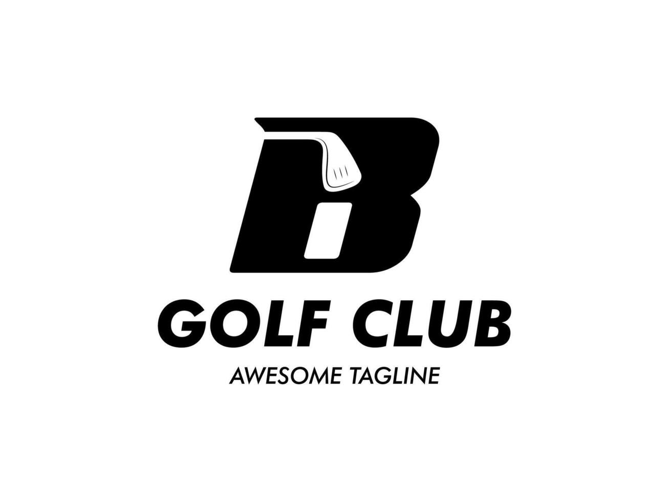 alfabet brev logotyp b för golf logotyp design mall logotyp golf mästerskap vektor