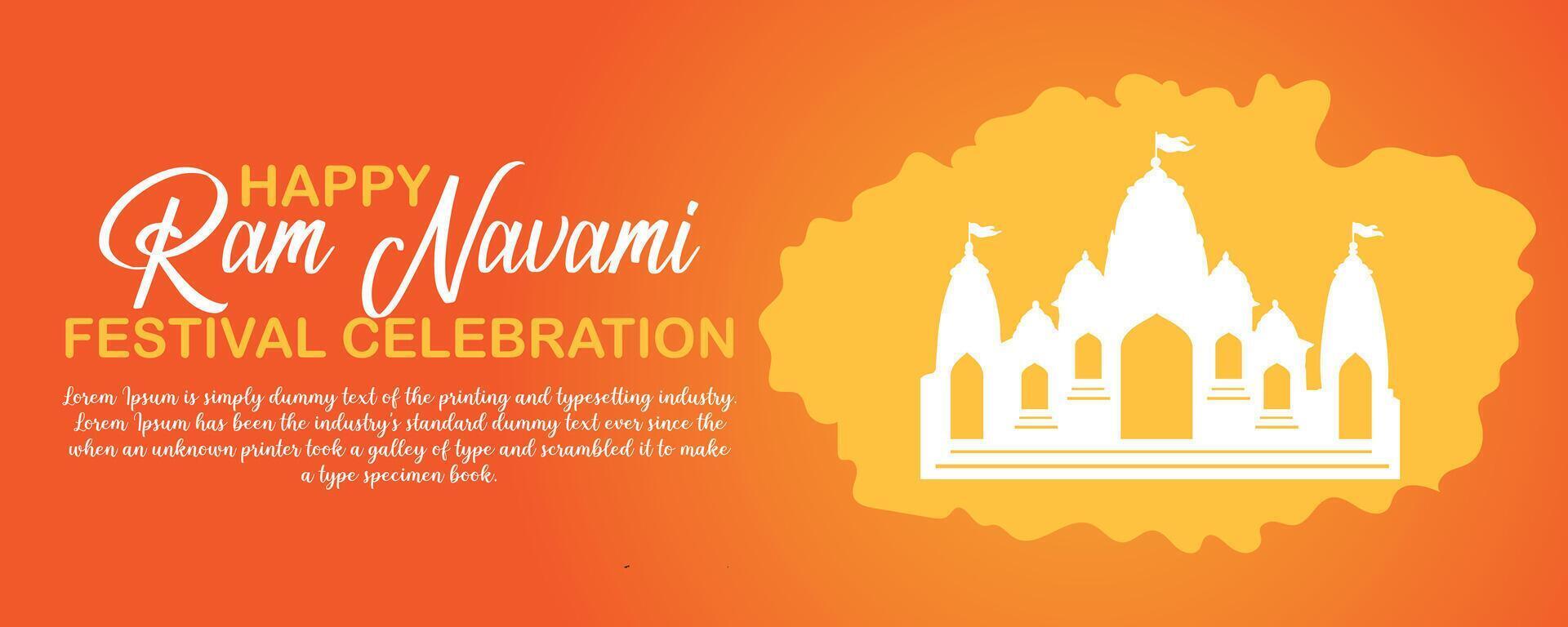 glücklich RAM Navami kulturell Banner Hindu Festival Vertikale Post wünscht sich Feier Karte RAM Navami Feier Hintergrund vektor