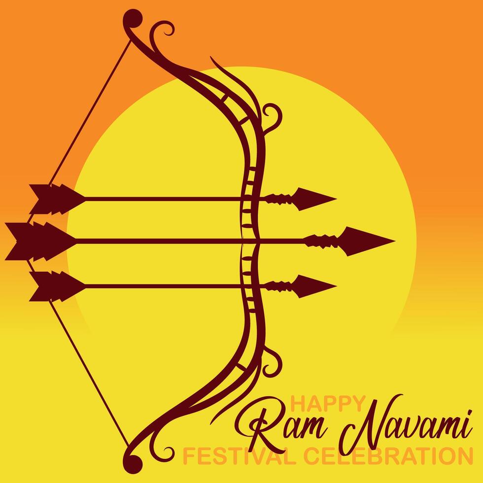 glücklich RAM Navami kulturell Banner Hindu Festival Vertikale Post wünscht sich Feier Karte RAM Navami Feier Hintergrund vektor