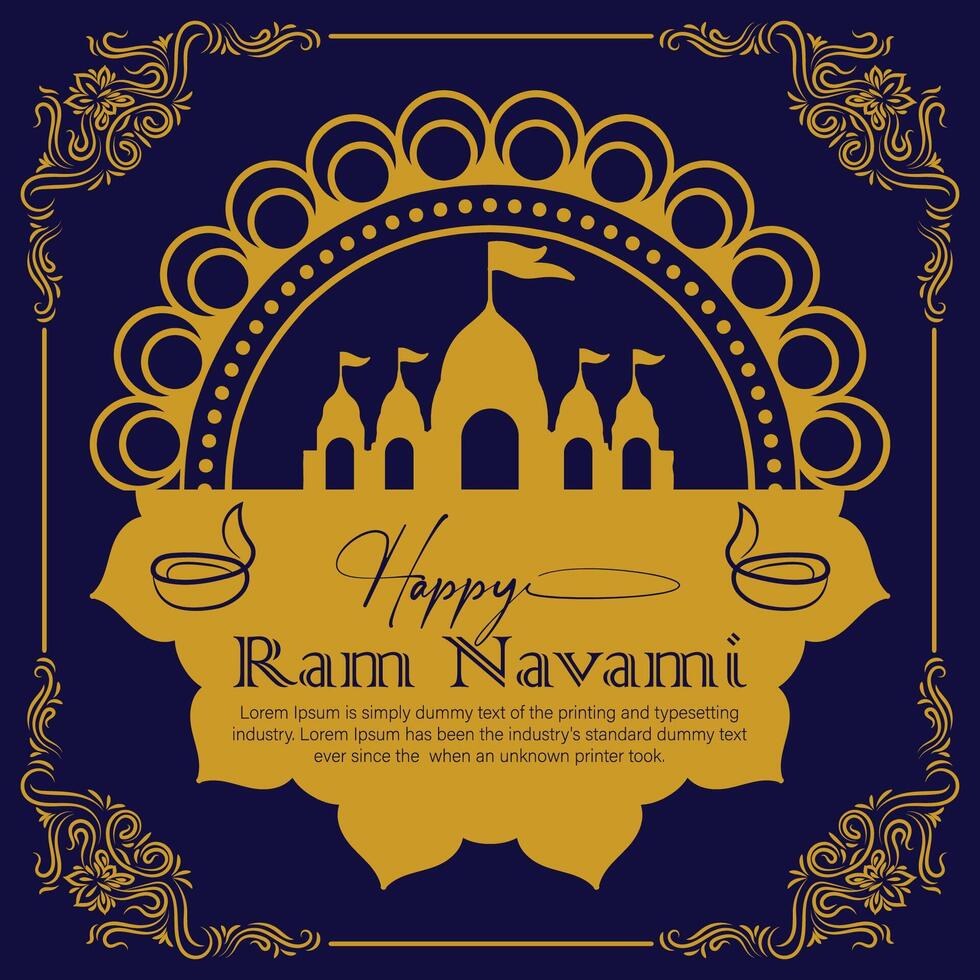 glücklich RAM Navami kulturell Banner Hindu Festival Vertikale Post wünscht sich Feier Karte RAM Navami Feier Hintergrund RAM Navami Schöne Grüße Gelb Beige Hintergrund indisch Hinduismus Festival vektor