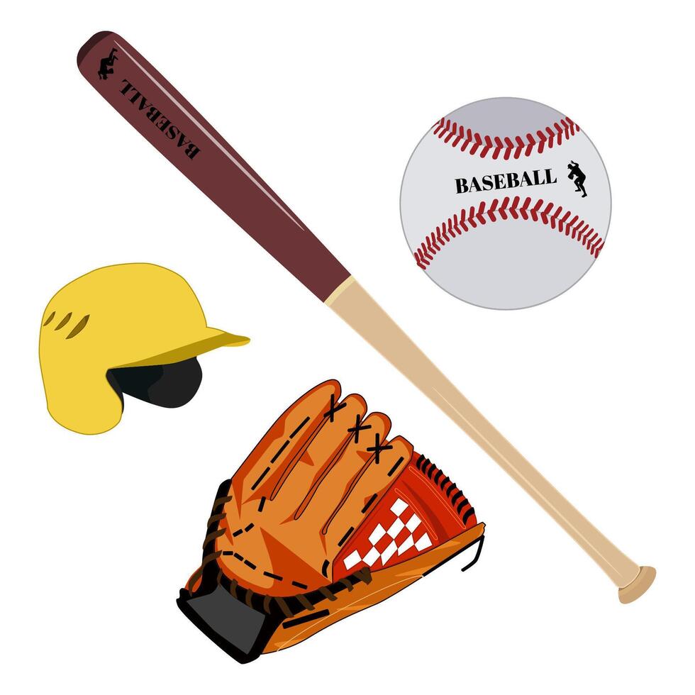 baseboll Utrustning och redskap vektor