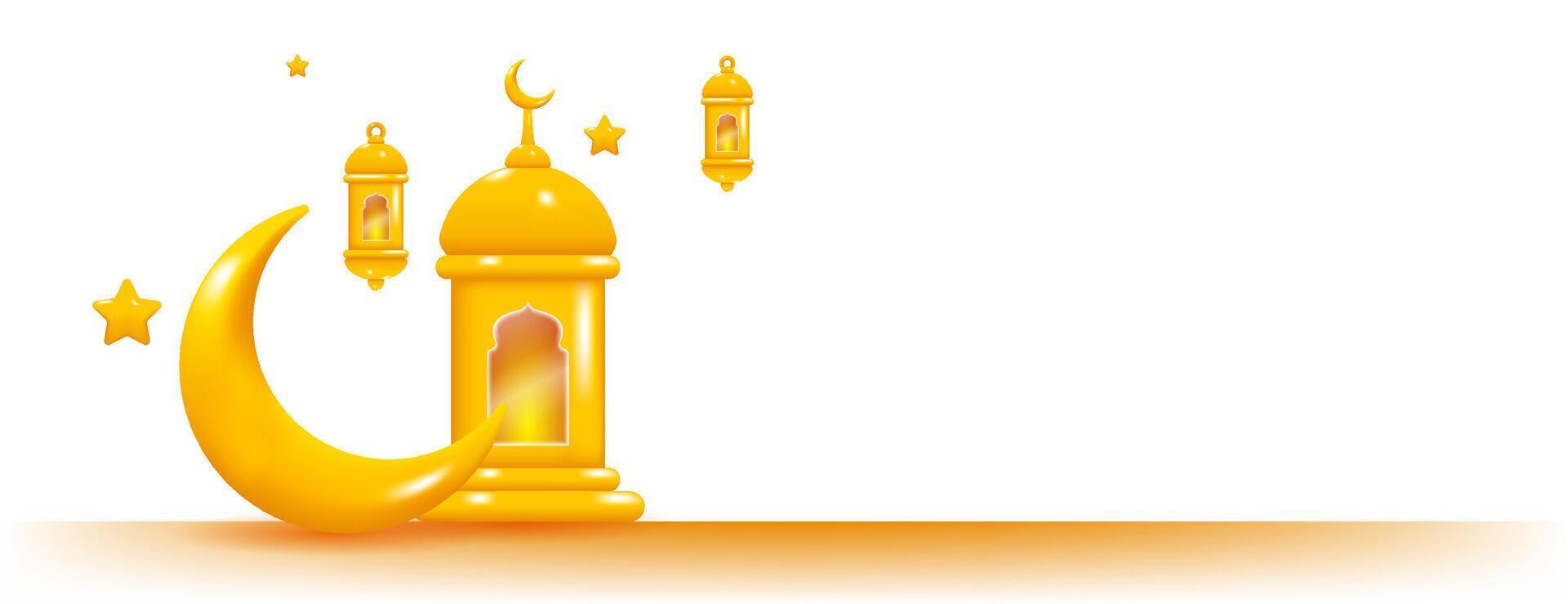 islamic bakgrund med gyllene islamic element. vektor illustration