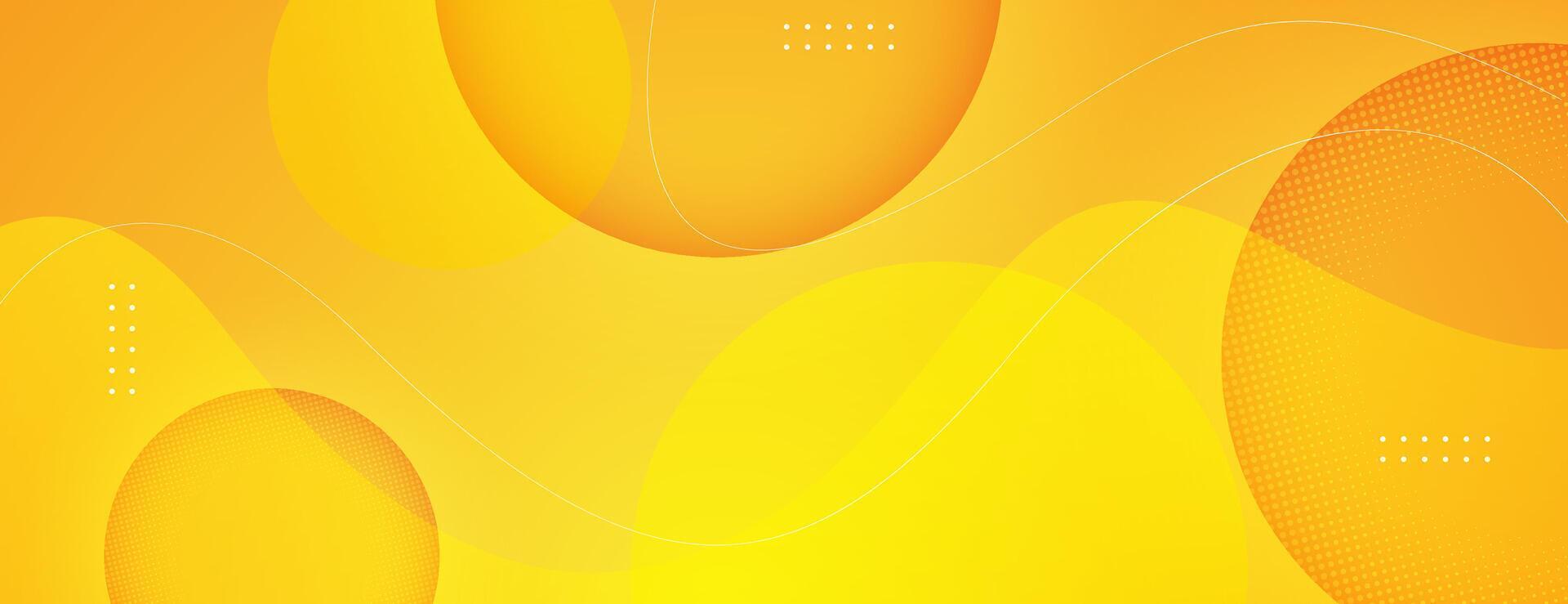 abstrakt Orange Gelb Hintergrund mit kreisförmig Formen. Vektor Illustration