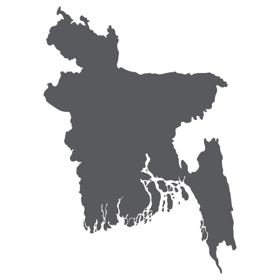 bangladesh Karta. Karta av bangladesh i grå Färg vektor