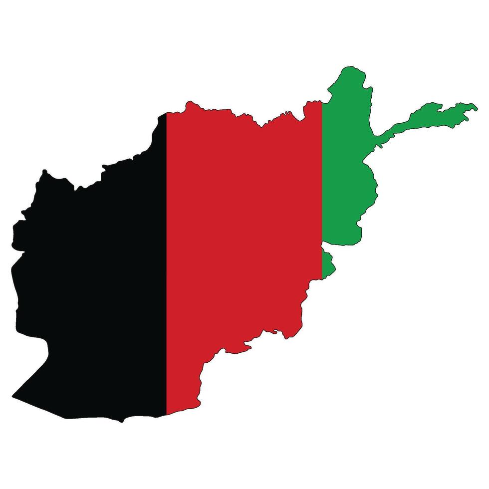 Afghanistan Karte. Karte von Afghanistan mit Afghanistan Flagge vektor