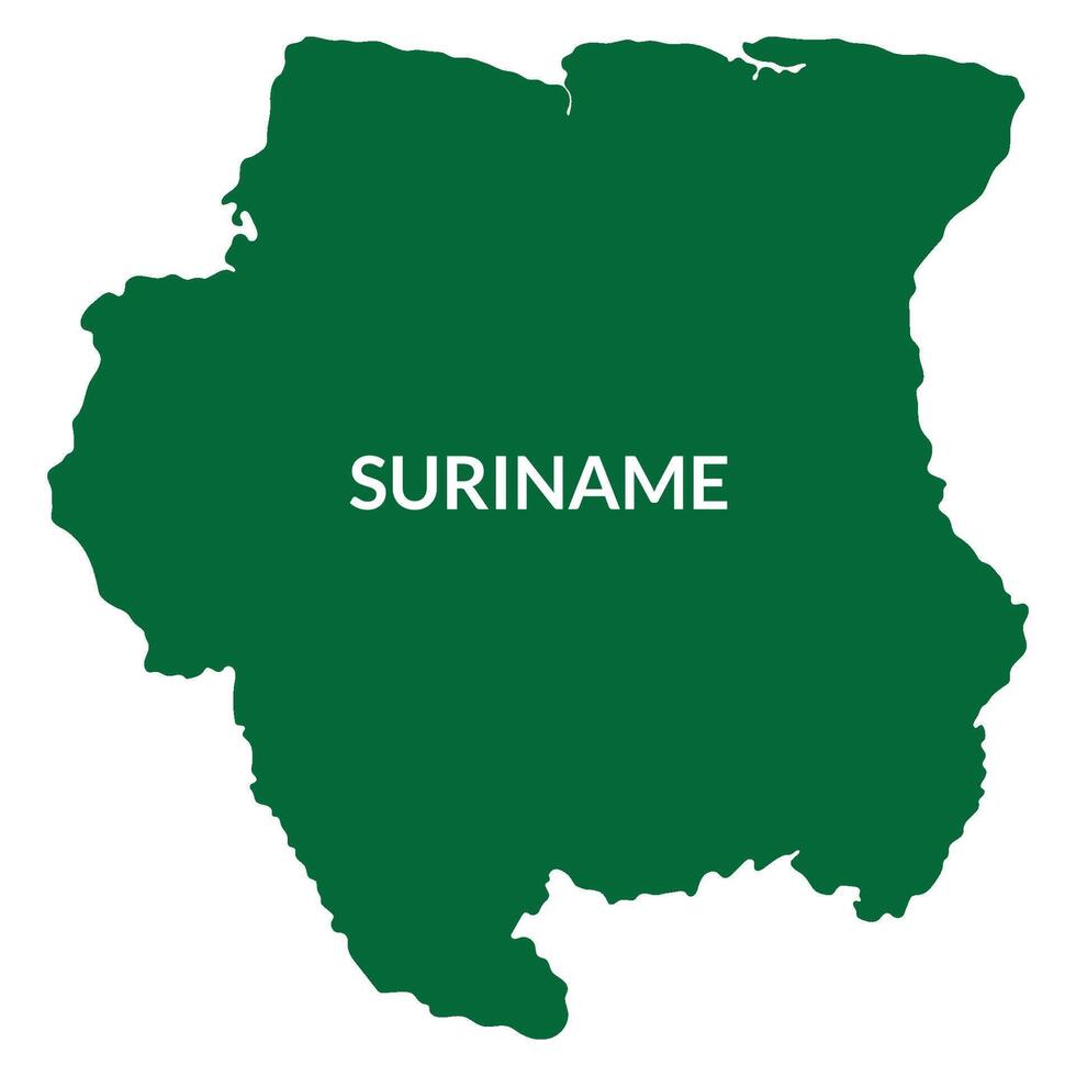 suriname Karte. Karte von suriname im Grün Farbe vektor