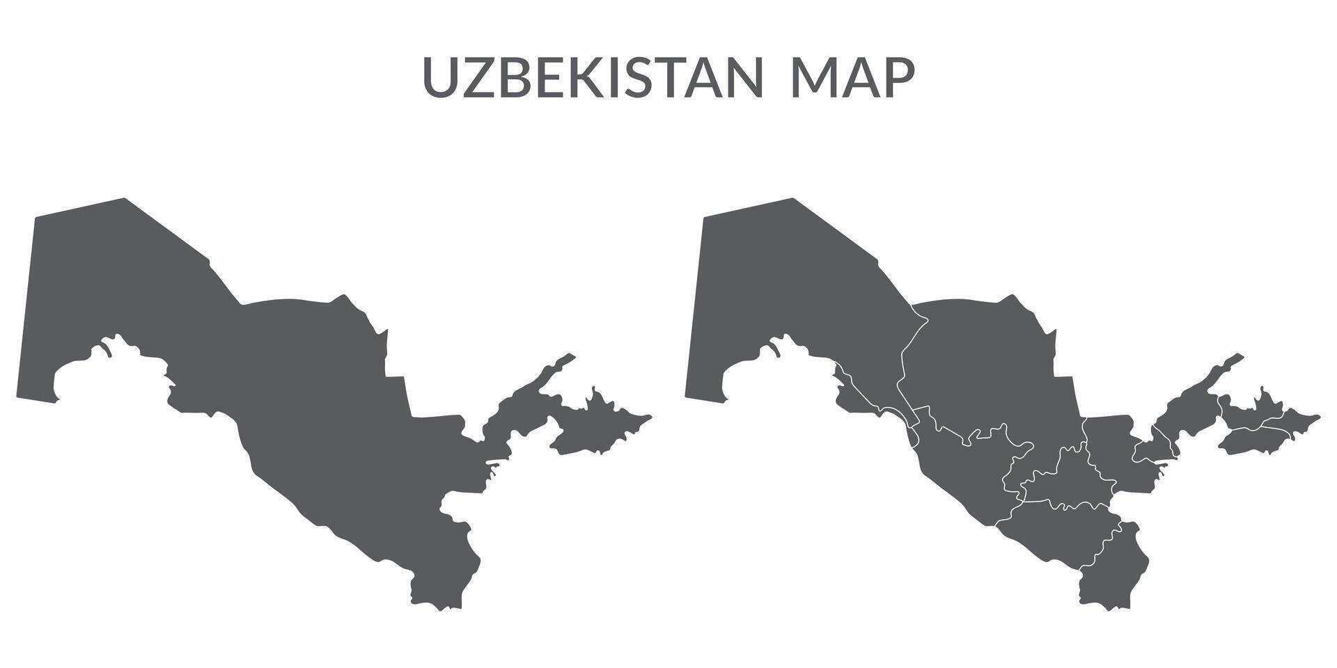 uzbekistan Karta. Karta av uzbekistan i grå uppsättning vektor