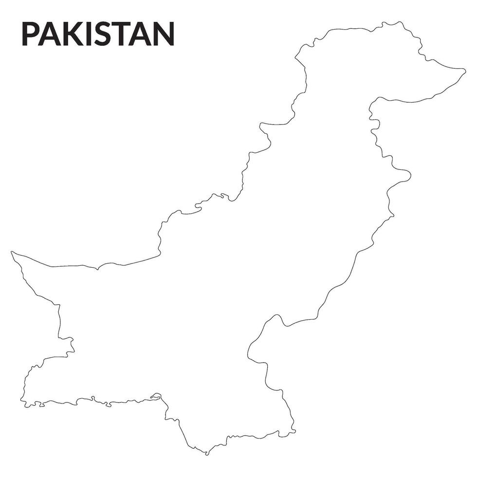 Pakistan Karte. Karte von Pakistan im Weiß Farbe vektor