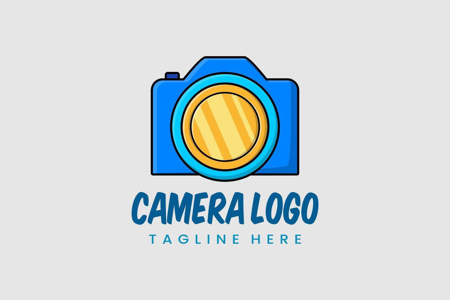 guld mynt kreativ kamera fotografi logotyp mall, studio fotografi och pengar mynt logotyp mall vektor