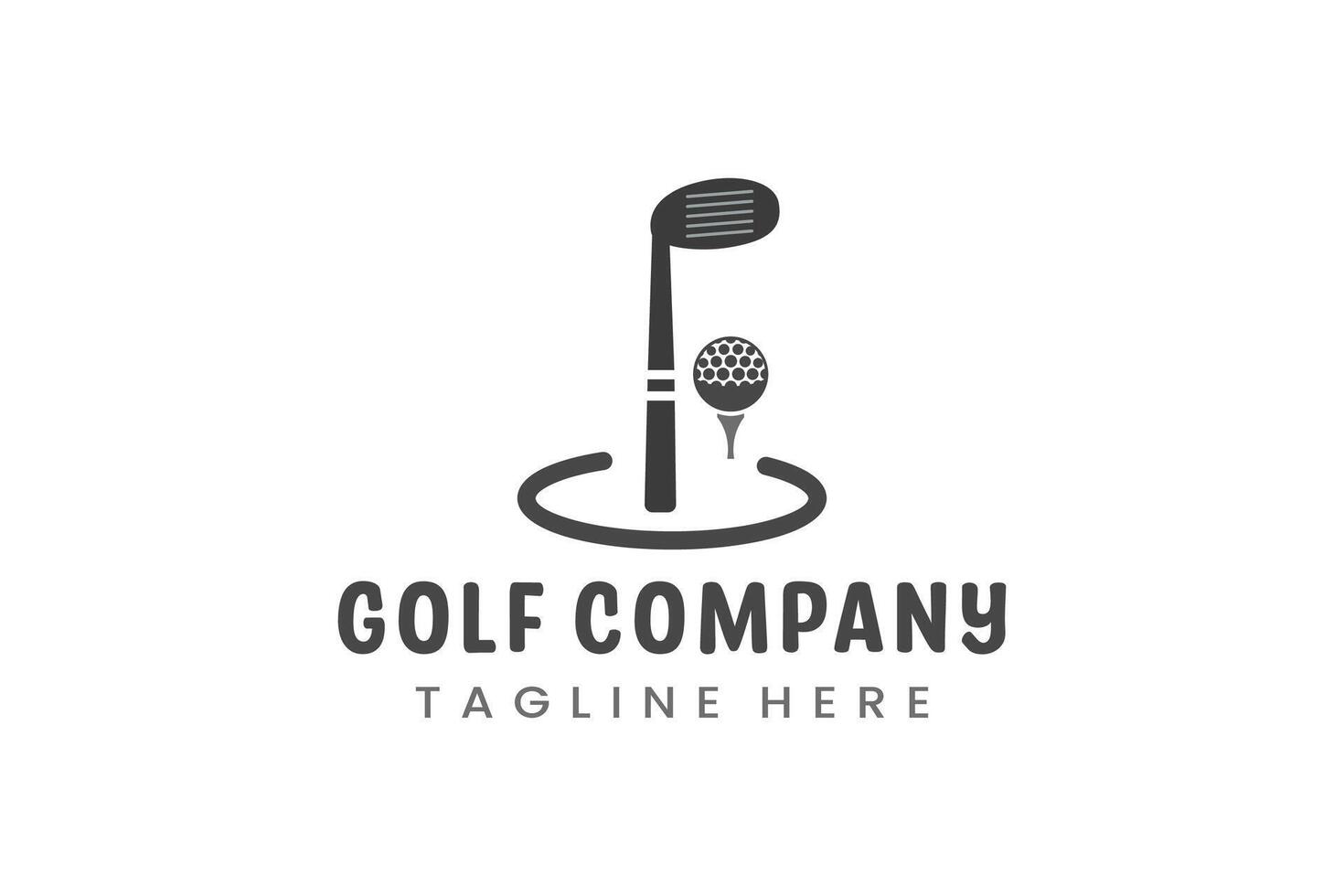 modern eben Design einzigartig Golf Ball Verein Grafik Logo Vorlage und minimalistisch Golfen Logo Konzept vektor