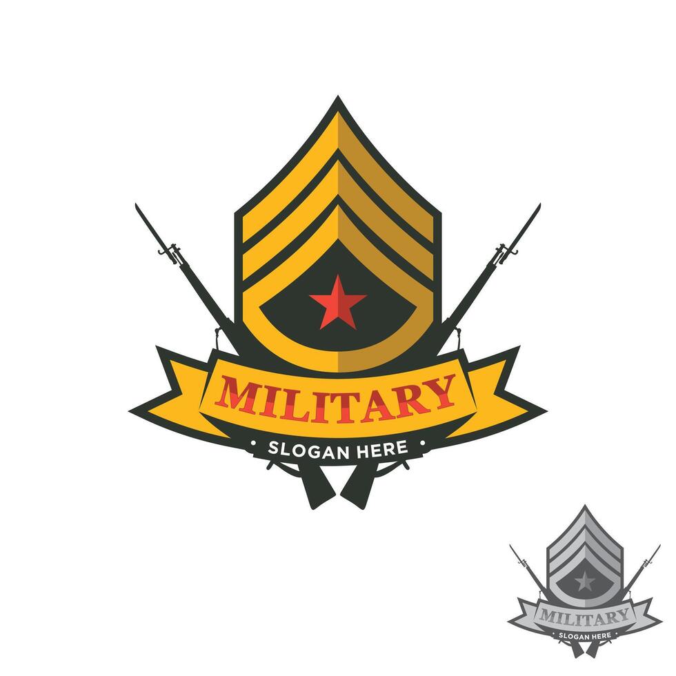 militär märken emblem och armén plåster typografi vektor