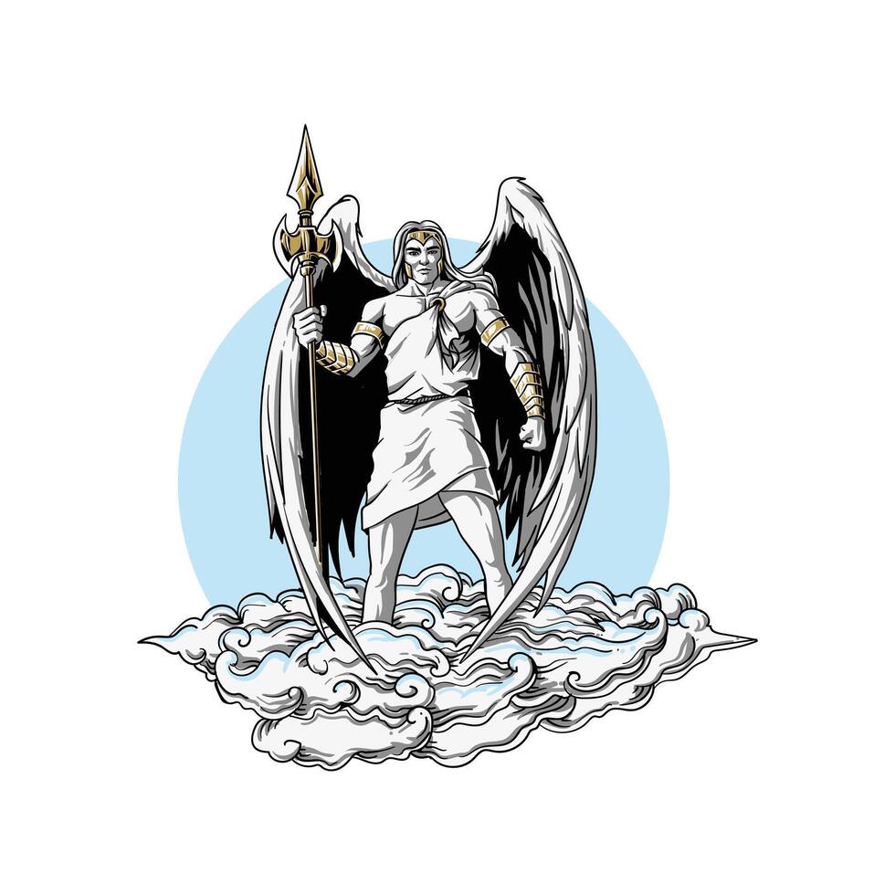 ängel krigare illustration vektor