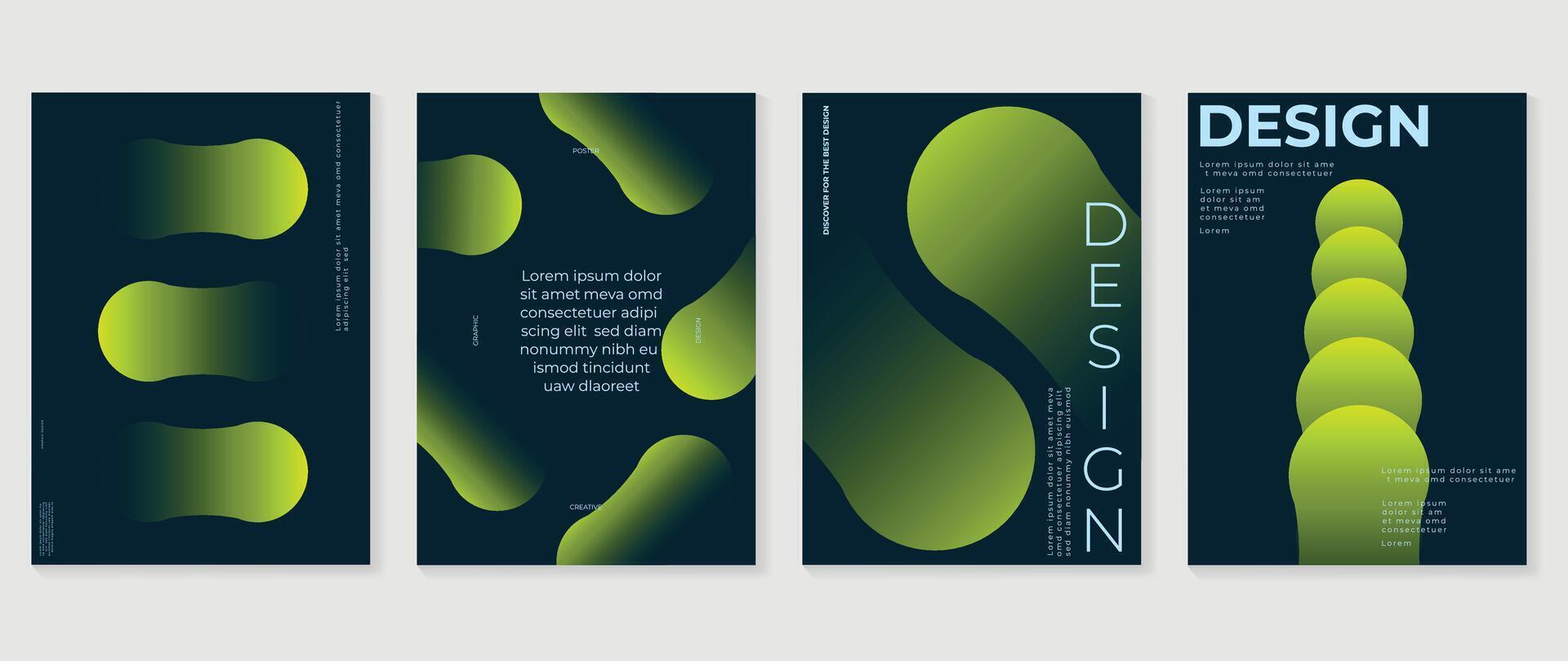 abstrakt Gradient Hintergrund Vektor Satz. minimalistisch Stil Startseite Vorlage mit 3d geometrisch Prisma Formen Sammlung. Ideal Design zum Sozial Medien, Poster, Abdeckung, Banner, Flyer.