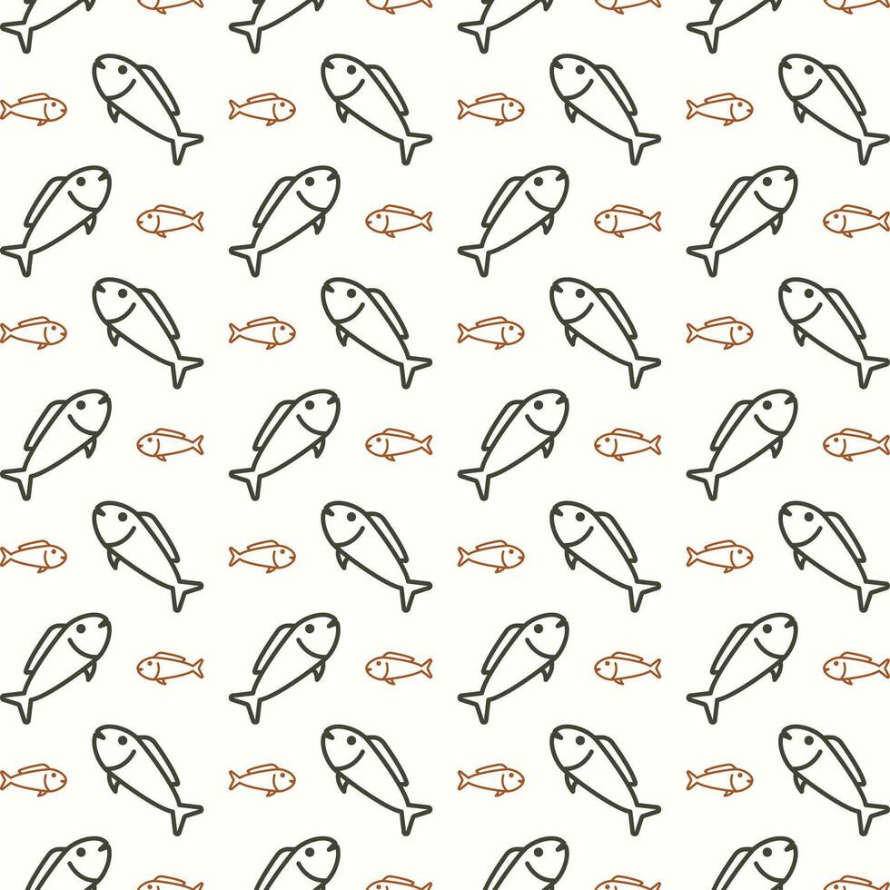 Fisch modisch Mehrfarbig wiederholen Muster Vektor Illustration Hintergrund