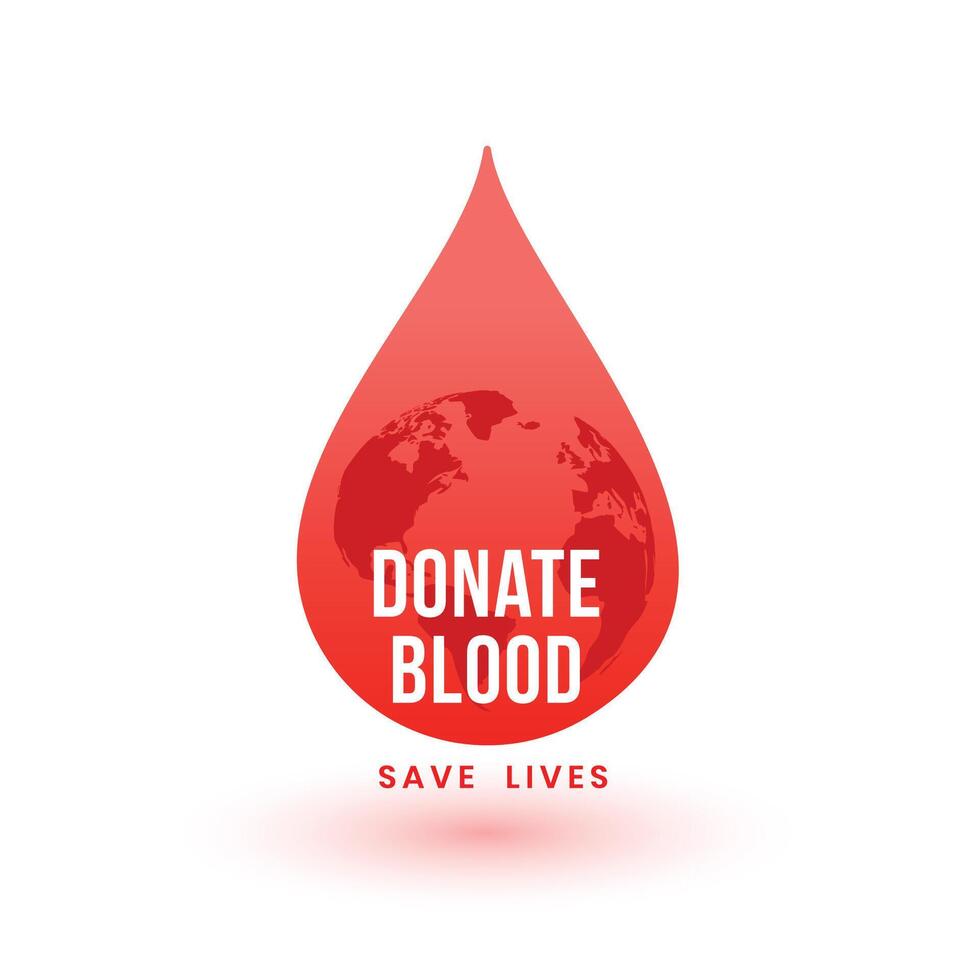 värld internationell blod givare dag begrepp affisch design vektor