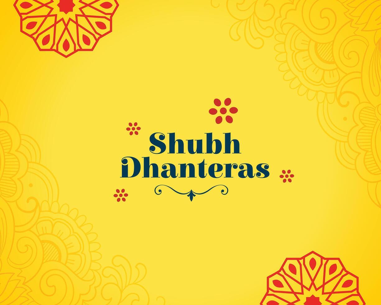 traditionell shubh dhanteras hindu religiös gul bakgrund vektor