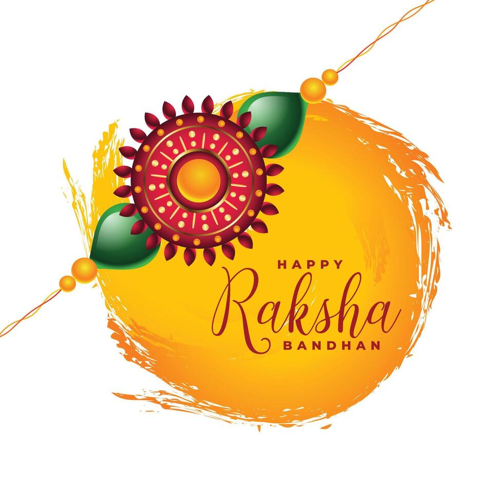 glücklich Raksha Bandhan indisch Festival Karte Design vektor