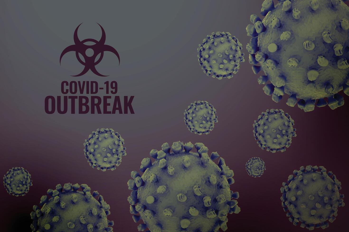coronavirus covid19 infektion spridning bakgrund med flytande virus vektor