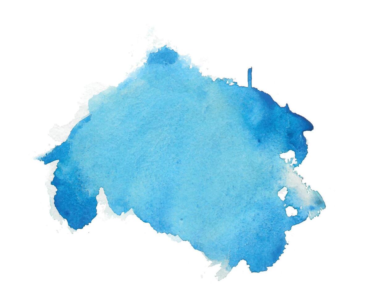 blå vattenfärg abstrakt färga textur bakgrund design vektor
