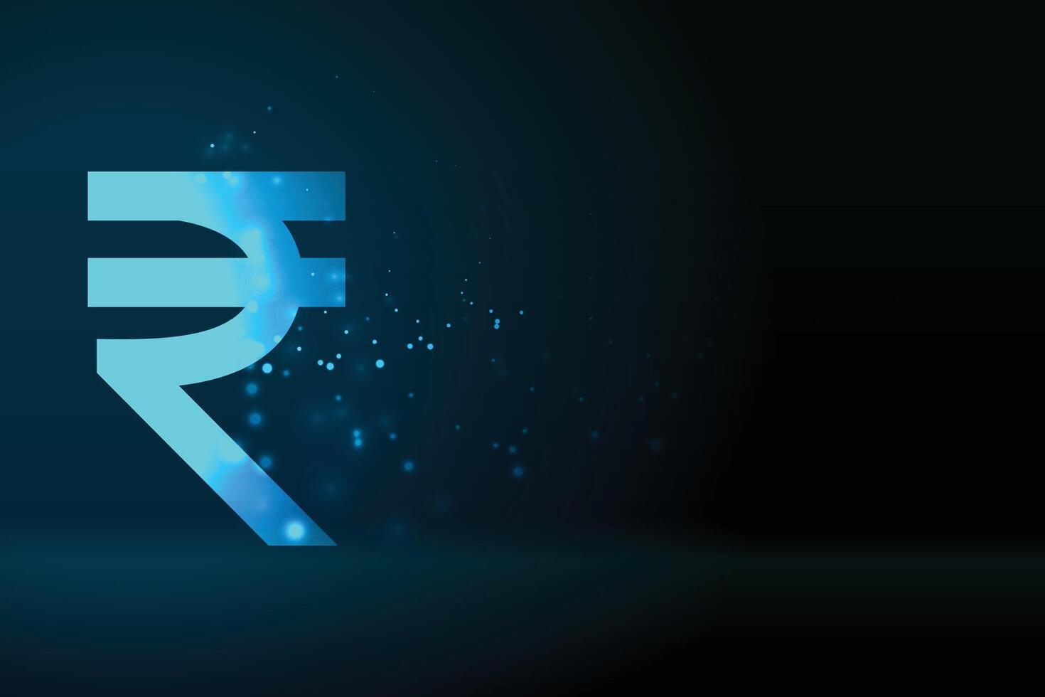 indisk digital rupee symbol bakgrund med text Plats vektor