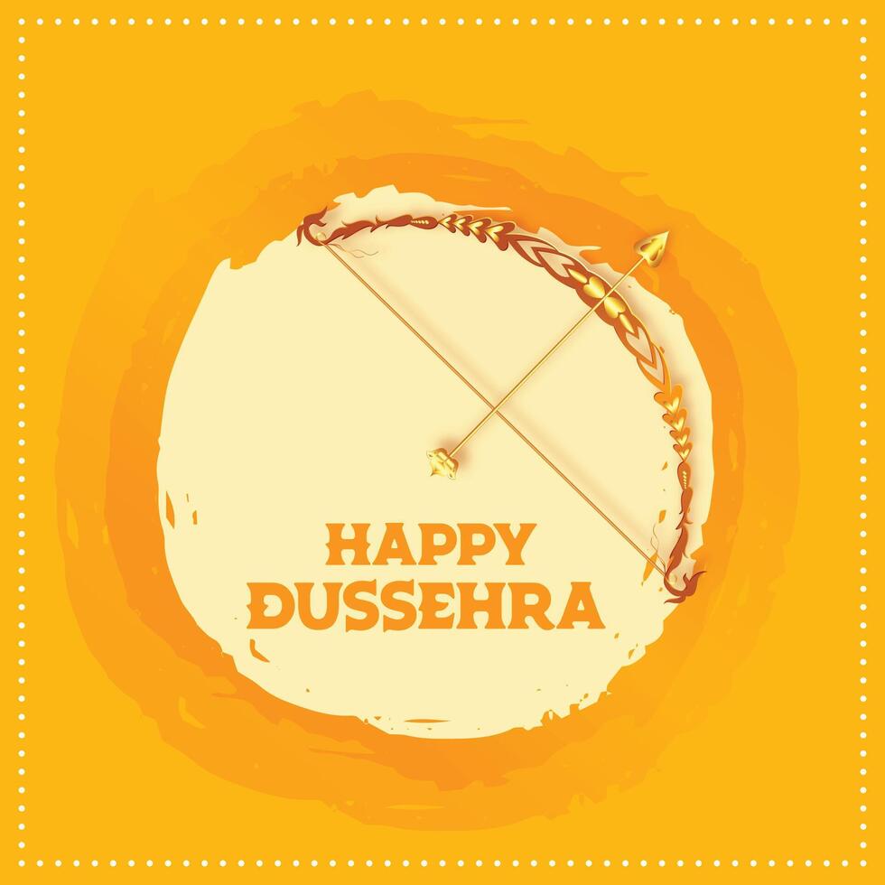 Lycklig Dussehra indisk festival lyckönskningar kort design vektor