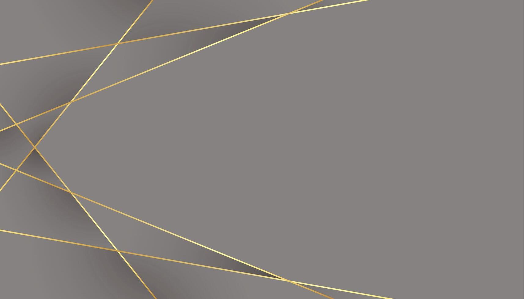 grau Hintergrund mit geometrisch niedrig poly golden Linien vektor