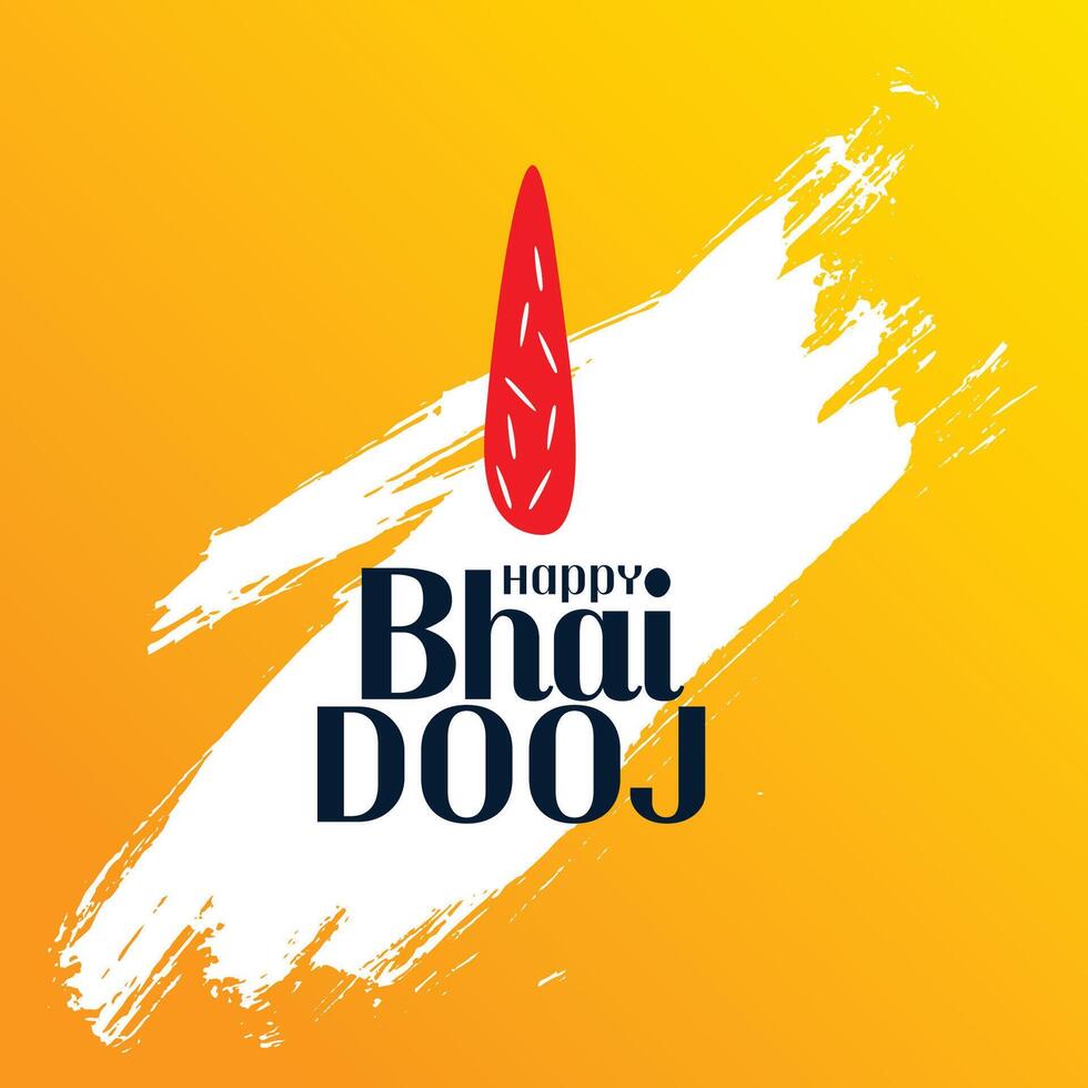 bhai dooj indisk festival bakgrund borsta stroke design vektor