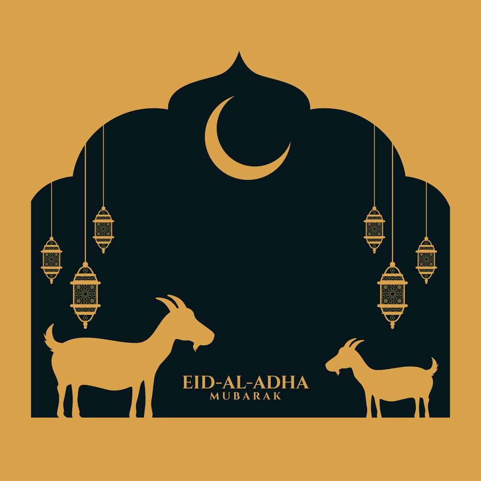 eid al Adha bakrid festival lyckönskningar kort design vektor