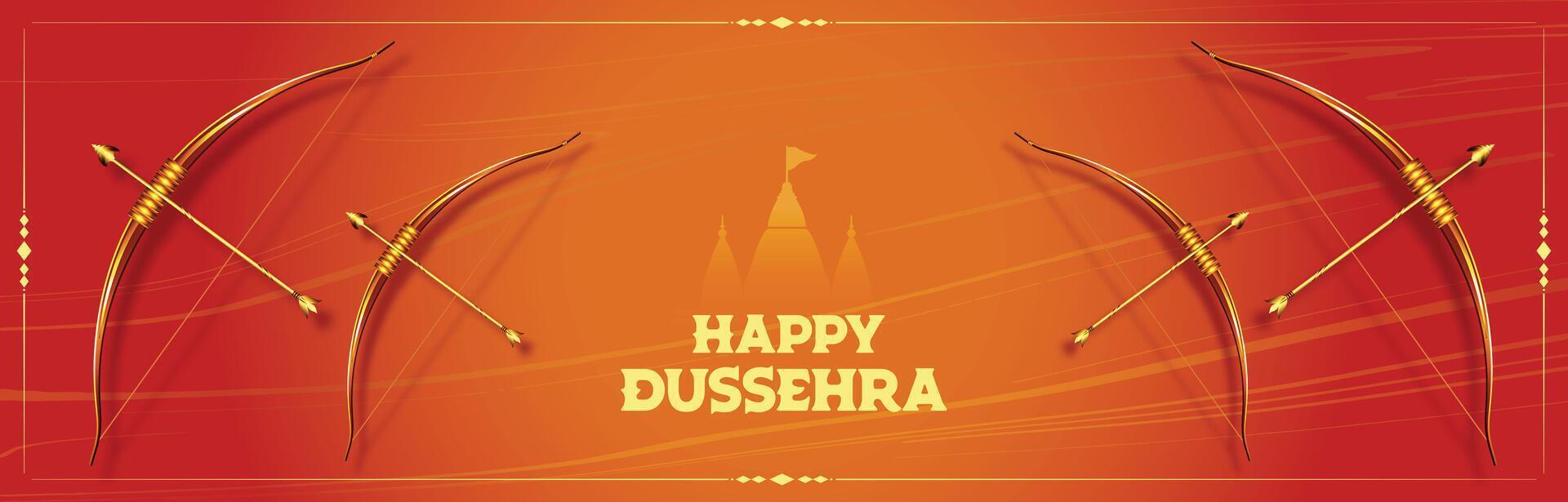 indisch Stil glücklich Dussehra Festival Banner Design vektor