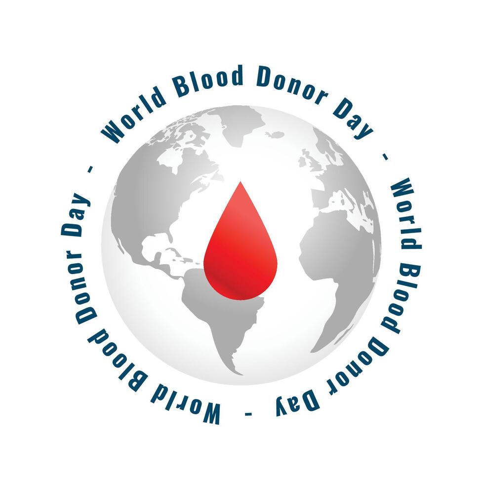 värld blod givare dag begrepp med jord och blod släppa vektor
