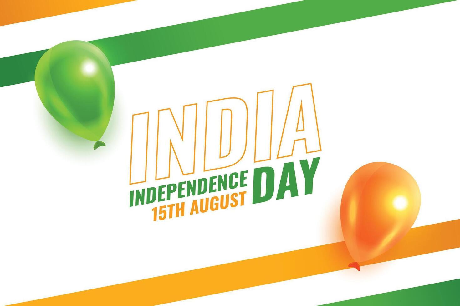 realistisk indisk oberoende dag firande affisch design vektor