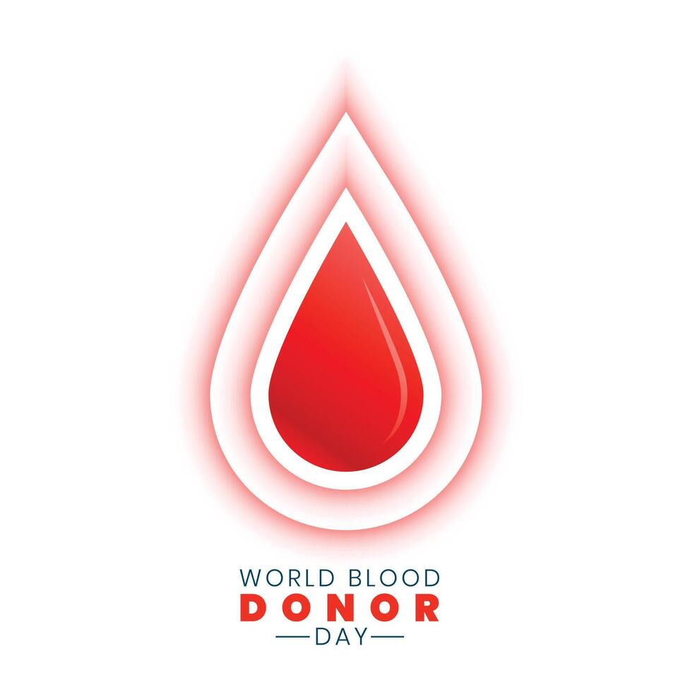värld blod givare dag affisch design vektor