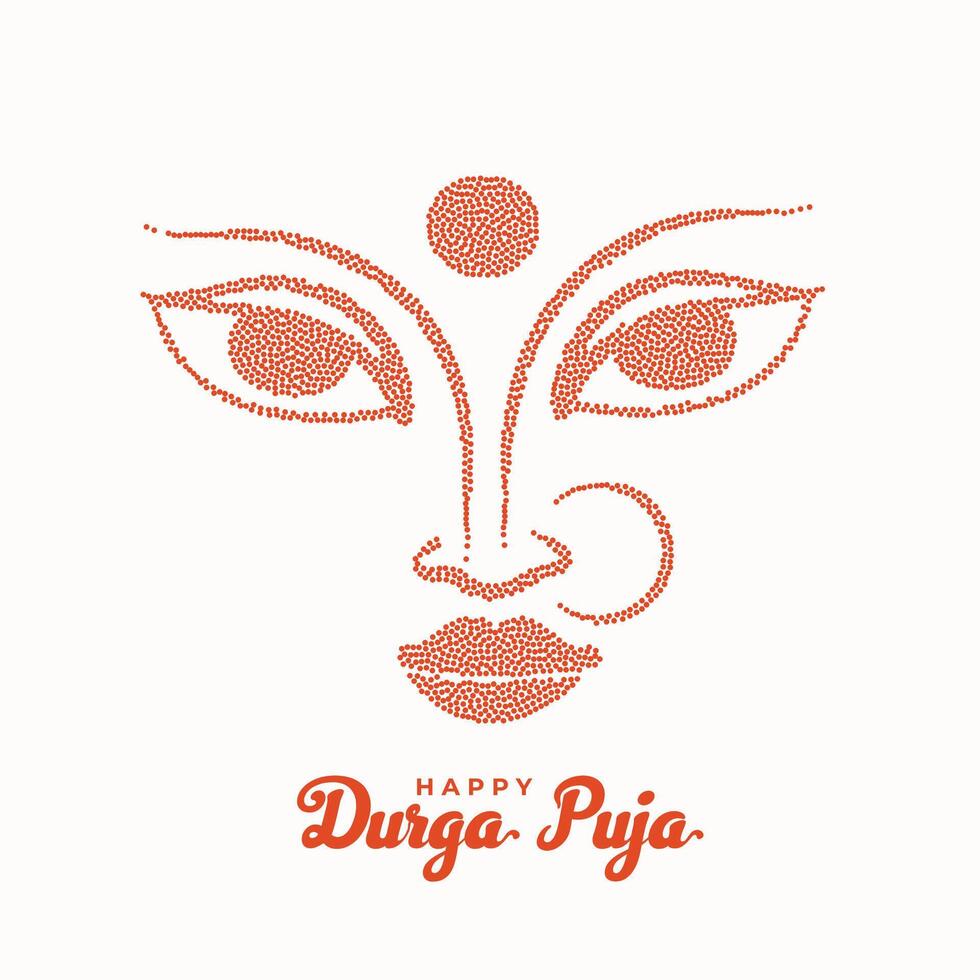 indisch Religion Durga Puja Festival Urlaub Hintergrund mit Gesicht Design vektor