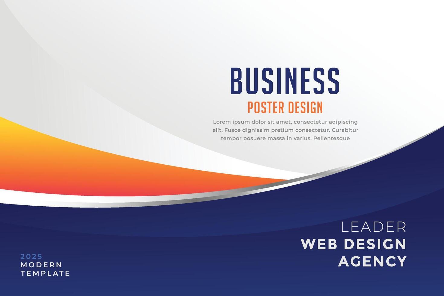 modern blå och orange företag presentation mall vektor