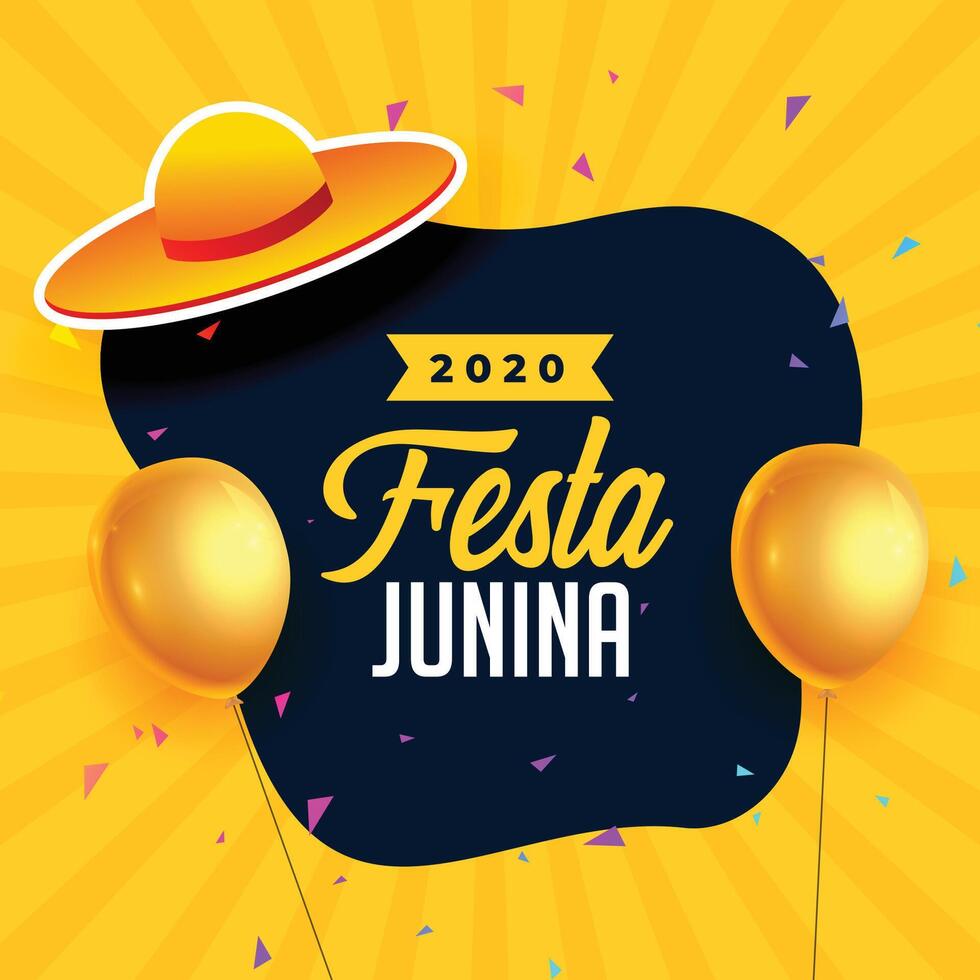 festa junina festival bakgrund med ballonger dekoration vektor