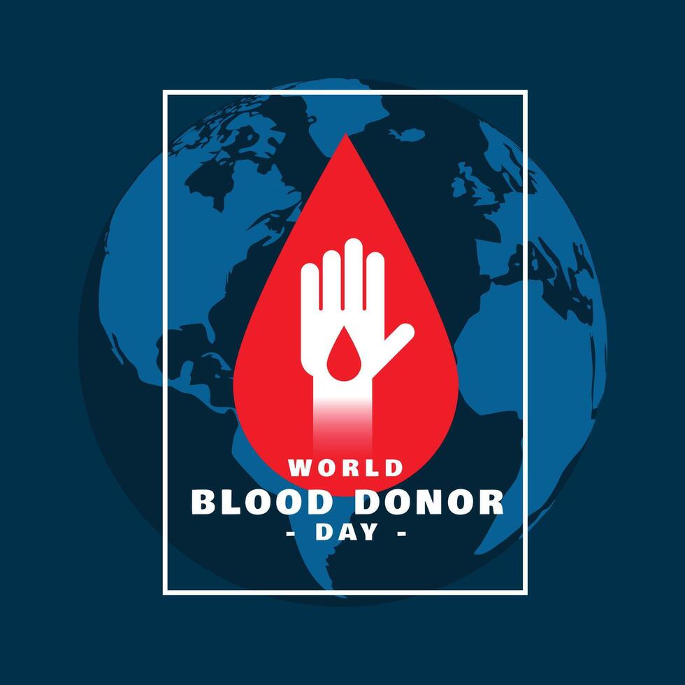 International Welt Blut Spender Tag Konzept Poster Design vektor