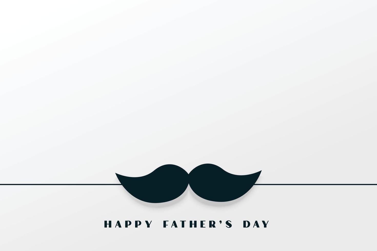 glücklich Vaters Tag eben Stil einfach Hintergrund mit Schnurrbart vektor