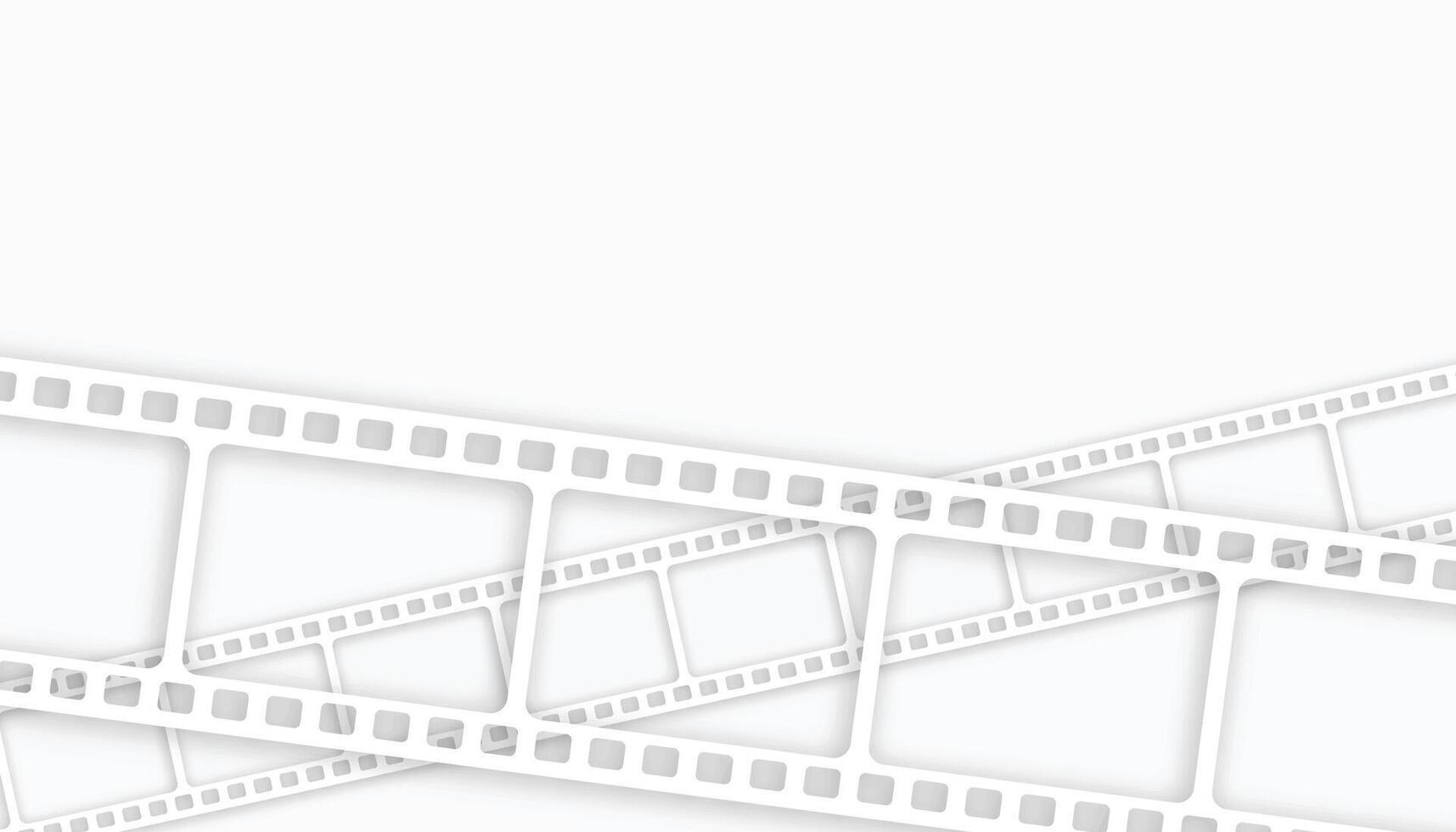 Weiß Film Streifen Hintergrund mit Text Raum vektor