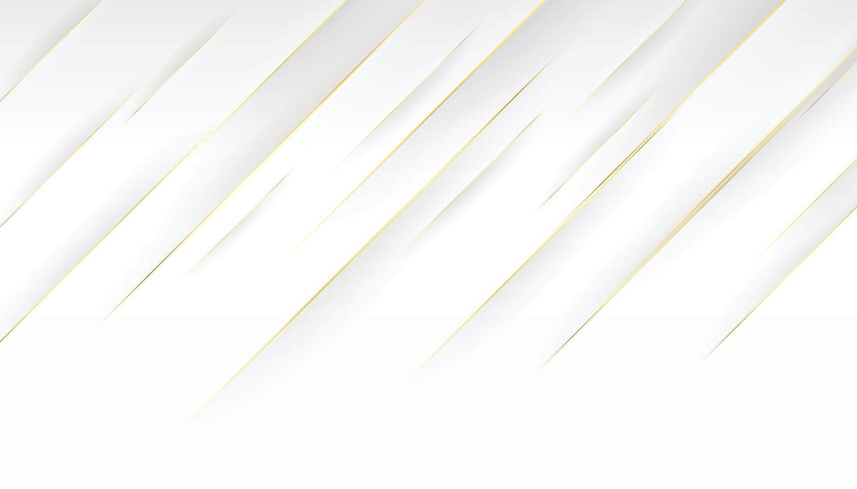 Weiß Hintergrund und golden diagonal Linien Design vektor