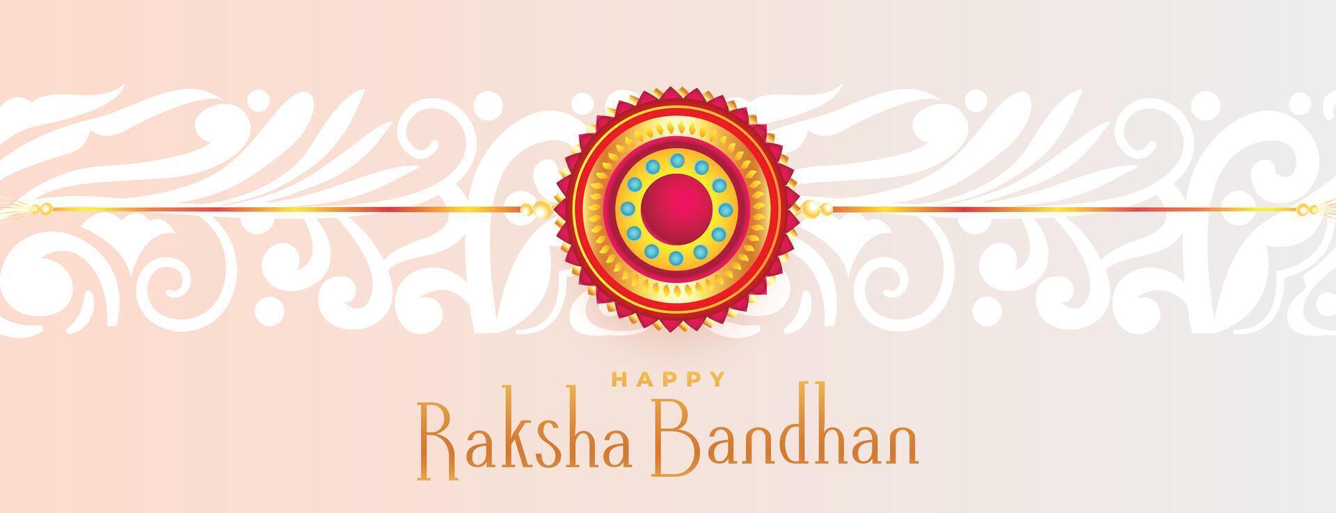 glücklich Raksha Bandhan Festival wünscht sich Karte schön Banner vektor