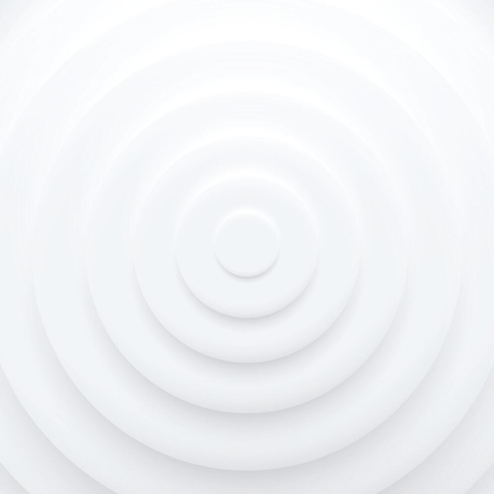 Neumorphismus Stil Weiß Hintergrund mit Welligkeit Kreis Stil vektor