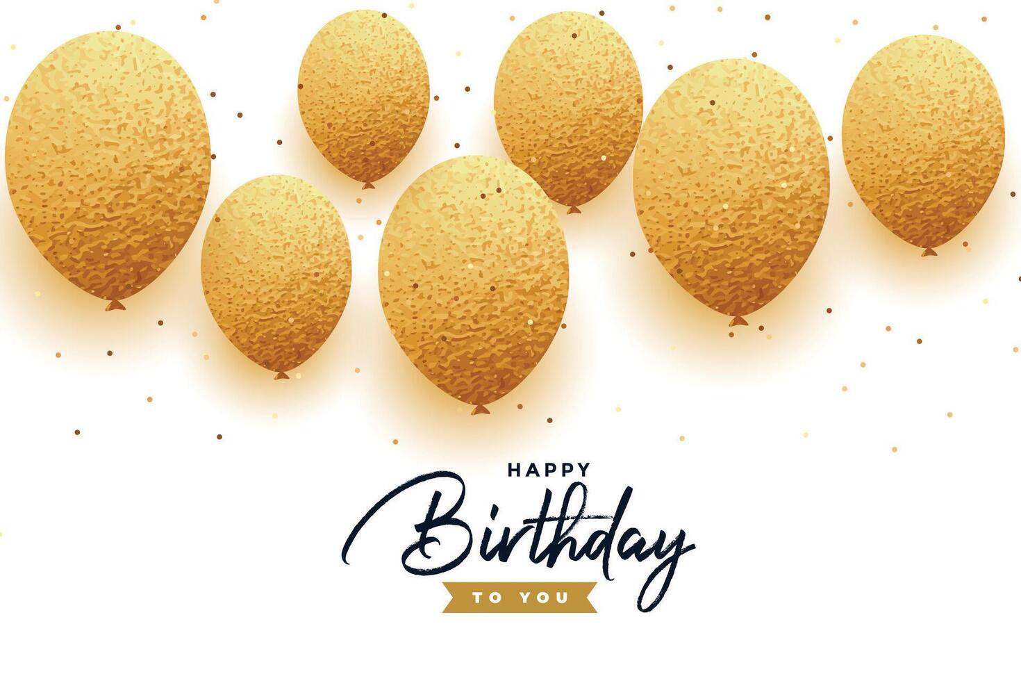 Luxus glücklich Geburtstag Hintergrund mit golden Luftballons vektor